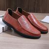 Leather shoes men's casual shoes breathable one-pedal Doudou shoes men's versatile middle-aged dad shoes non-slip soft-soled men's single shoes