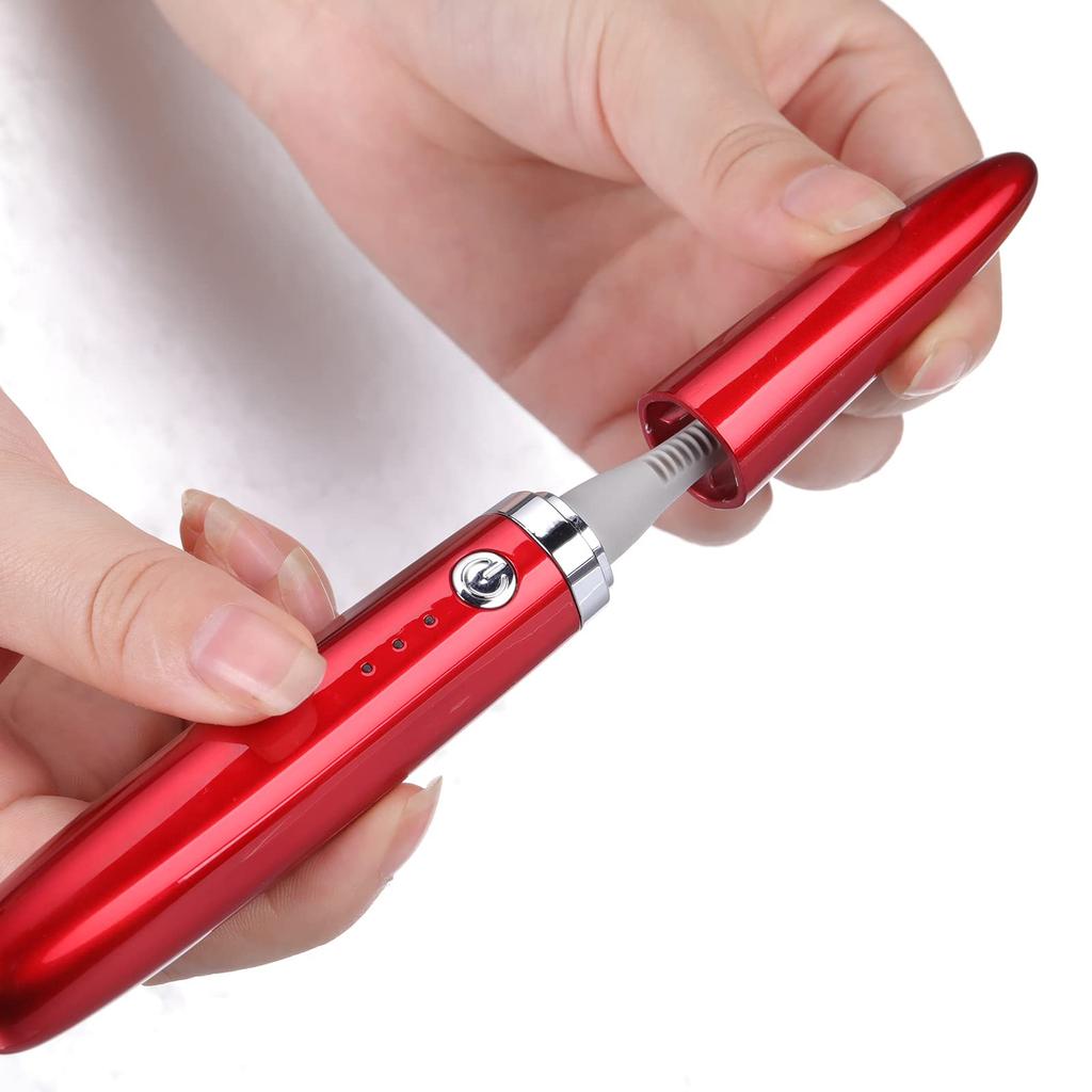Heated Eyelash Curler, Rechargeable Comb Eyelash Curler Quick Natural Curling 24h Long-Lasting Curling, 3 Temperature Modes, Eye Beauty Makeup Tools