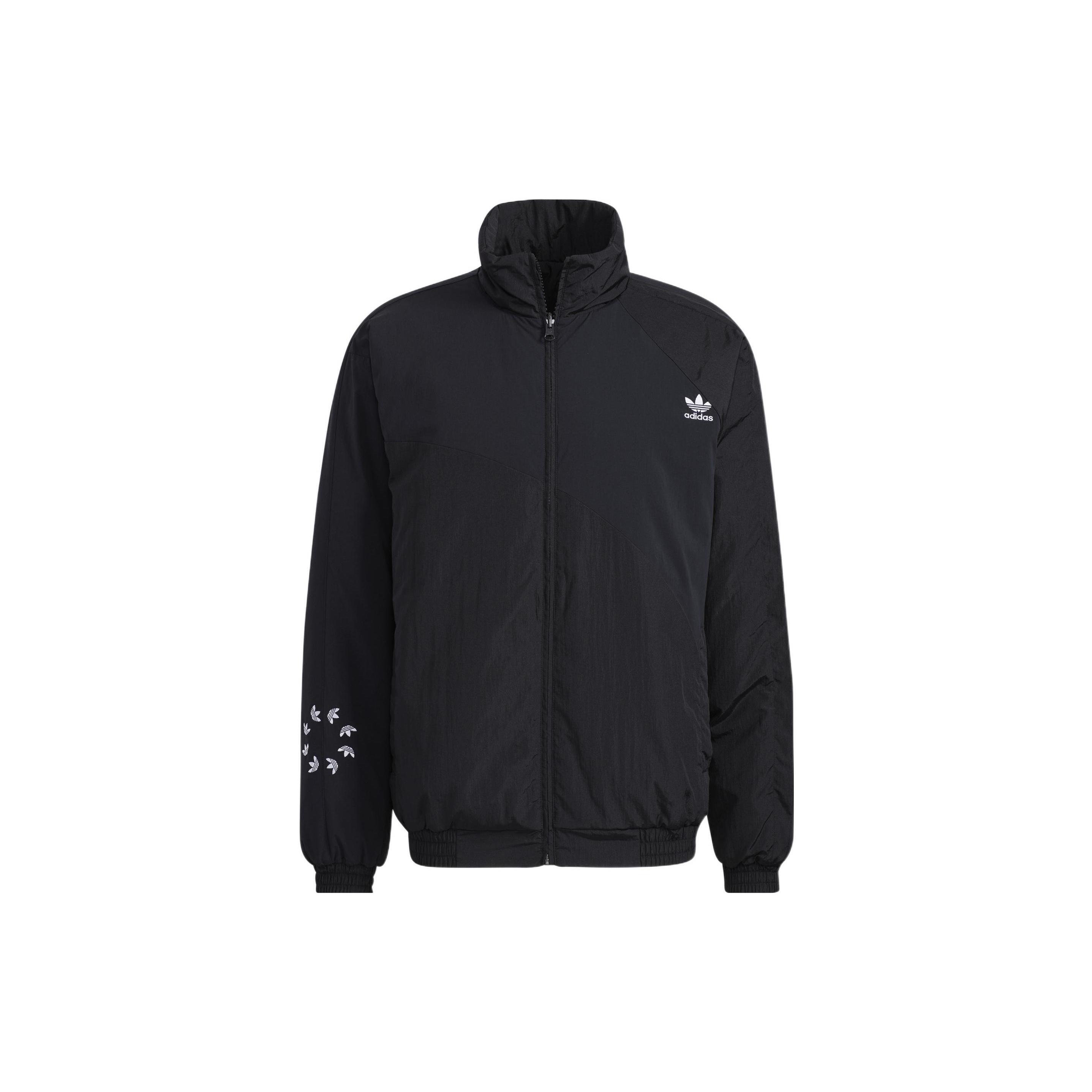 Men s adidas originals Bold Jacket Logo Printing Sports Padded Jacket Black HE6611 XS