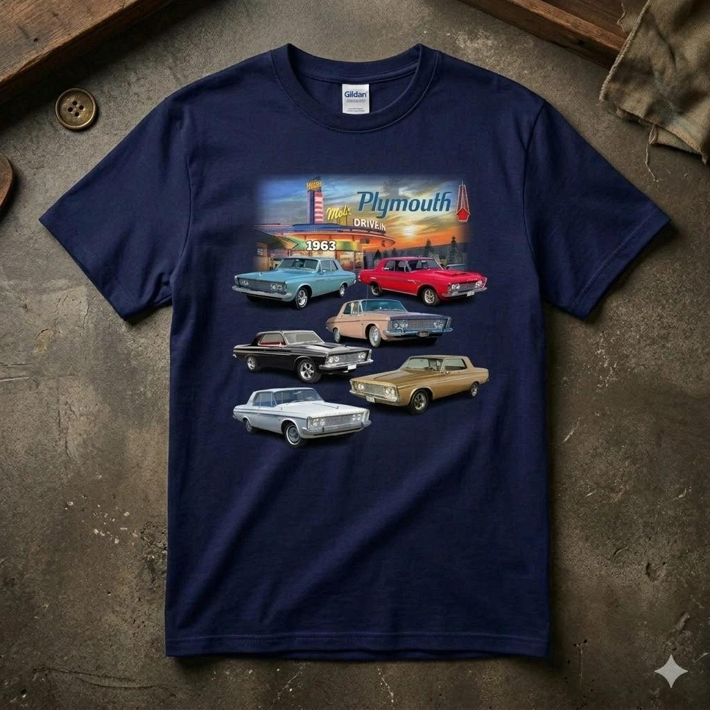 1965 Plymouth T Shirt Retro American Muscle Gift Tee XXXXL