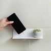 2Pcs Acrylic Floating Wall Shelves with Hole Wall Mounted Clock Speaker Organizer Display Bracket Home Decor