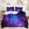 Galaxy Universe Outer Space Theme Duvet Set Digital Printing Three-Piece Bedding Set