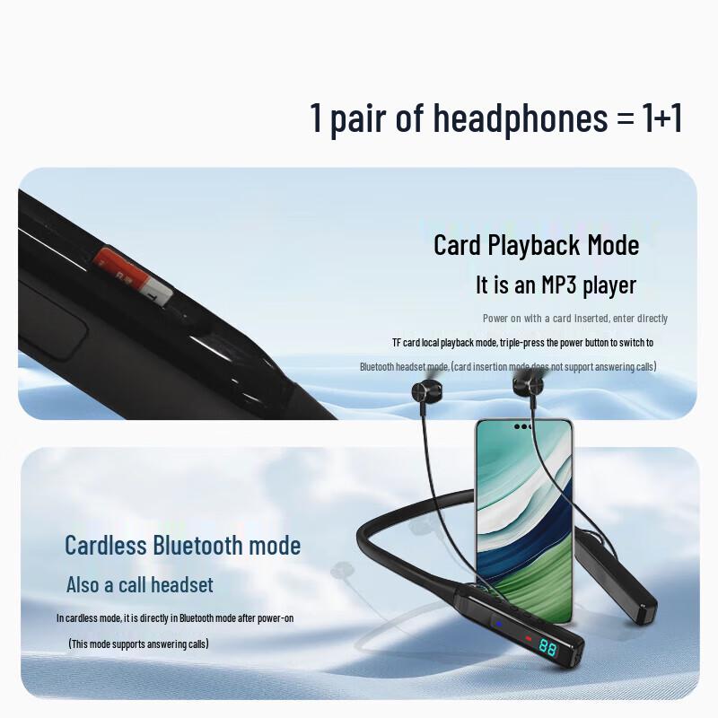 

aigo W07 Wireless Neckband Bluetooth Earphones