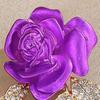 Brooch Pin 3D Rose Flower Shape Sparkling Rhinestones Inlaid Decorative Brooch Sweaters Collars Hats Bags Coats Scarves Accessory