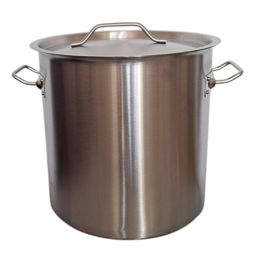 STAINLESS STEEL POT 30.5 cm GASTRO POT 22L WITH METAL LID