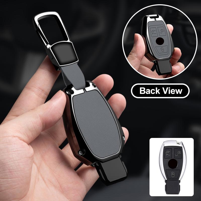 Zinc Alloy Leather Car Key Case For Mercedes Benz A B C E S Class Gls Gla Glk Cls Cla Amg W204 W205 W212 W463 W176 Key Case