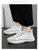 2025 Men's Summer Breathable White Mesh Sneakers - Korean Style Casual Versatile Dad Shoes