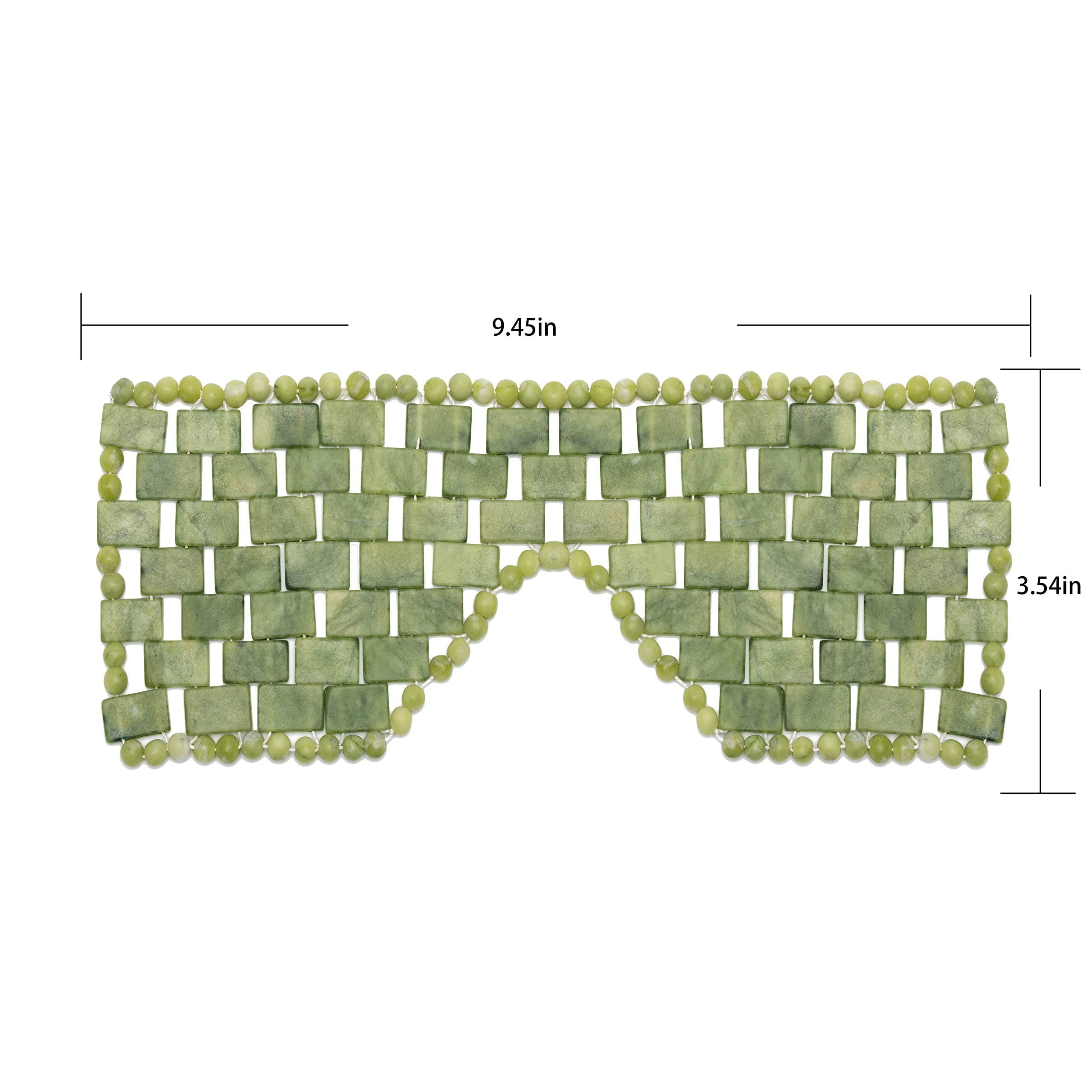 

Нефритовая маска для глаз многоразовая натуральная зеленая маска для лица из камня для устранения морщин и отечности зелёный