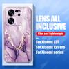 Luxury Marble Pattern Phone Case for Xiaomi 13T 11T Poco F6 X6 X5 Pro Redmi Note 14 13 12 11 Pro K40 K70E Lanyard Shockproof Soft TPU Cover