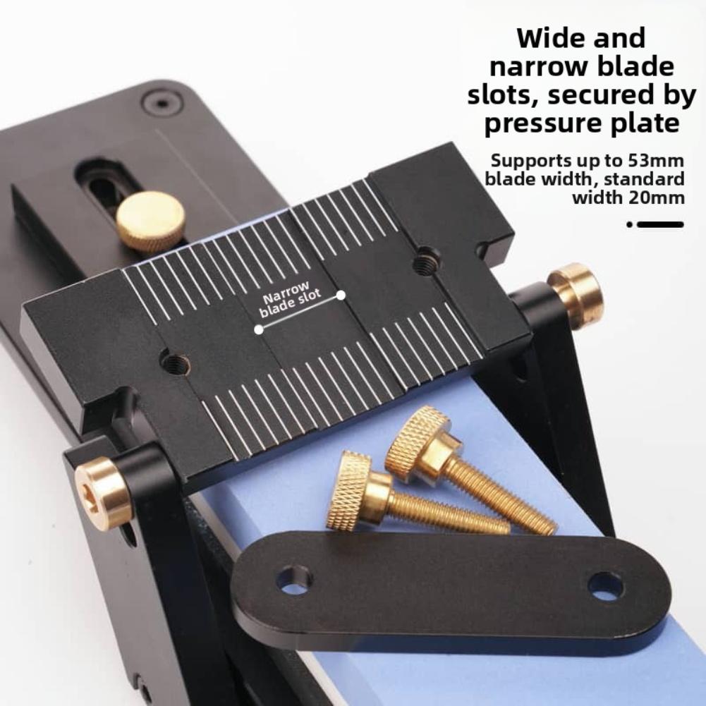 Sharpening Clamp with Fixed Angle Frame and Double Grit Whetstone for Smooth and Accurate Sharpening of Kitchen and Garden Tools