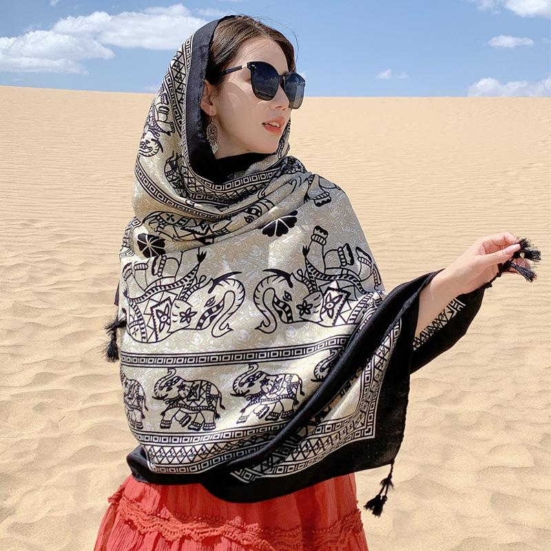 180*90cm Écharpes de Voyage Plage Crème Solaire pour Femmes Bikini Grand Paréo Écharpe Wrap Maillot de Bain Brésilien Cache-Maillots Châles