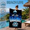 Flame Logo Design Printed Microfiber Beach Towel, Soft And Absorbent, Quick-Dry, Ideal for Summer Travel, Beach Essential, Swimming Pool