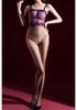 Lace Strapless Camisole Glossy Stockings One-Piece Transparent Sexy Black Stockings Erotic Temptation Open-Crotch Bodysuit For W
