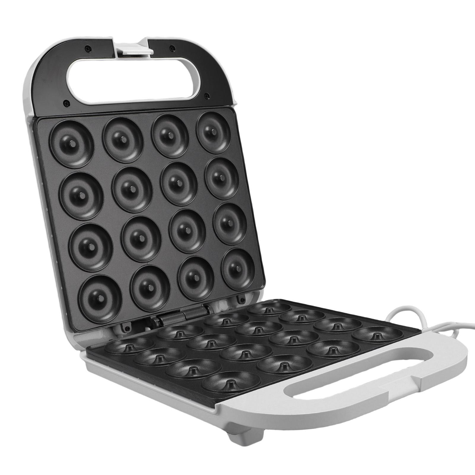 

Donut Maker Machine 16 Hole Non Slip Feet Mini Donut Maker Double Sided Heating for Home Use Large Size 220V EU Plug