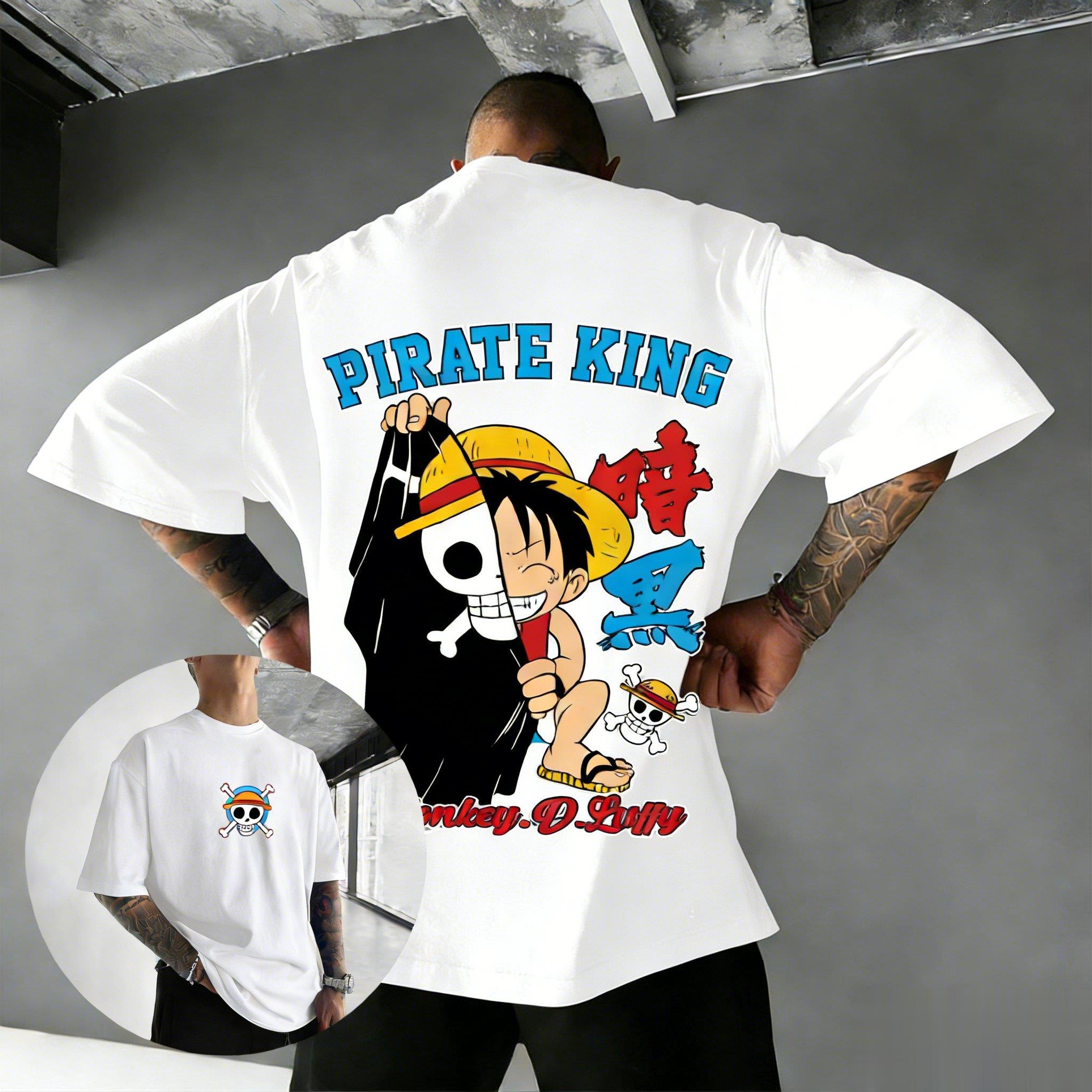 

Oversized Unisex One Piece Luffy Anime T Shirt Men Women Graphic Tee 2026 Summer Y2k Clothes Short Sleeve Streetwear Casual Tops S
