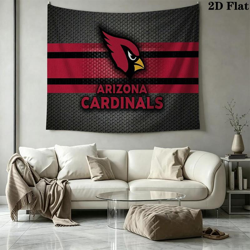 Arizona Cardinals Logo Wall Tapestry Aesthetic Wall Hanging Printed Fabric Blanket Decorative Tapestries for Bedroom Living Room Home Decor