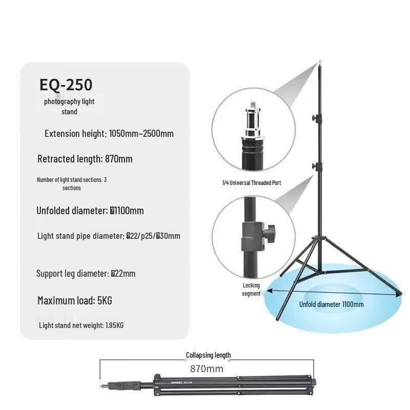 Jinbei EQ-250 Portable Photography Steel Light Stand