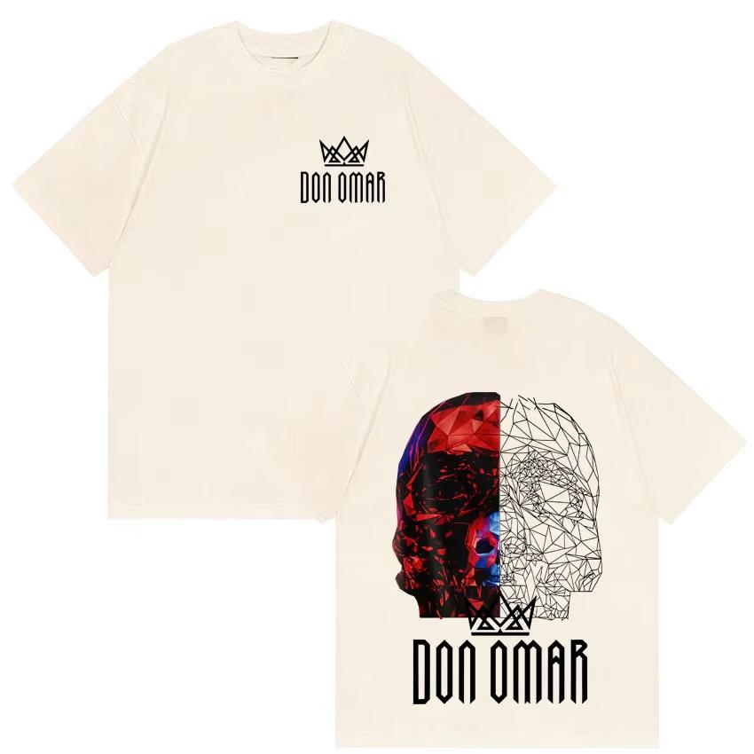 Rapper Don Omar Tour 2026 Print T-shirts Mens Women Aesthetic Tee Shirts Hip Hop Hot Sale O-Neck Gothic Cotton Oversized T-shirts