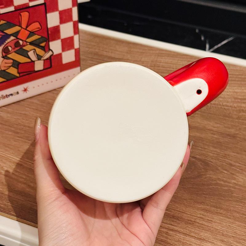 Kreative Weihnachten Große Mengen Keramiktassen Große Kapazität Cartoon Weihnachten Abstraktes Gemälde Kaffee Wasser Tassen Als Souvenirs