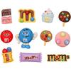 Аксесуари для смоляних прикрас M&M's: Матеріали для виготовлення своїми руками чохлів для телефону, шпильок для волосся, стаканчиків для води та пряжок для взуття у вигляді печива та цукерок.