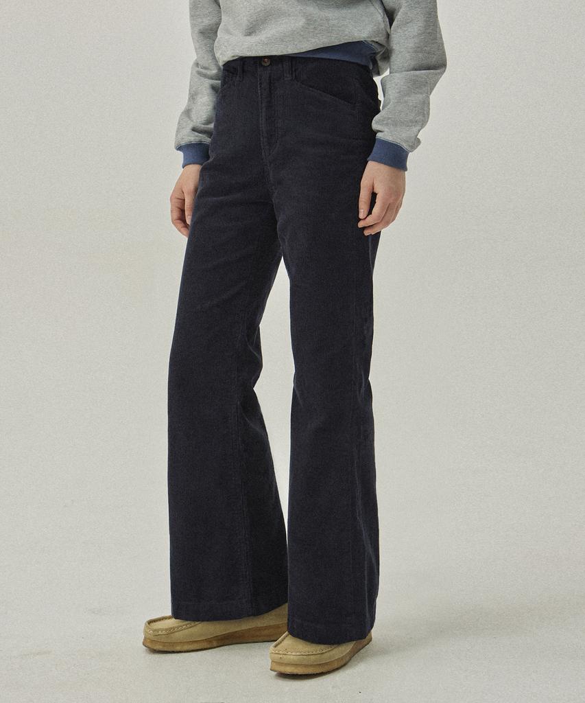 MAGOODGAN Chera 4805 Corduroy Navy Bell-Bottom Pants