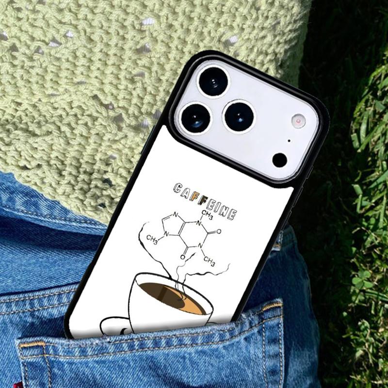 Science Chemistry Caffeine Phone Case For iPhone 17 AIR 16 Pro Max 15 14 Pro 11 12 13 Shockproof Silicone Cover