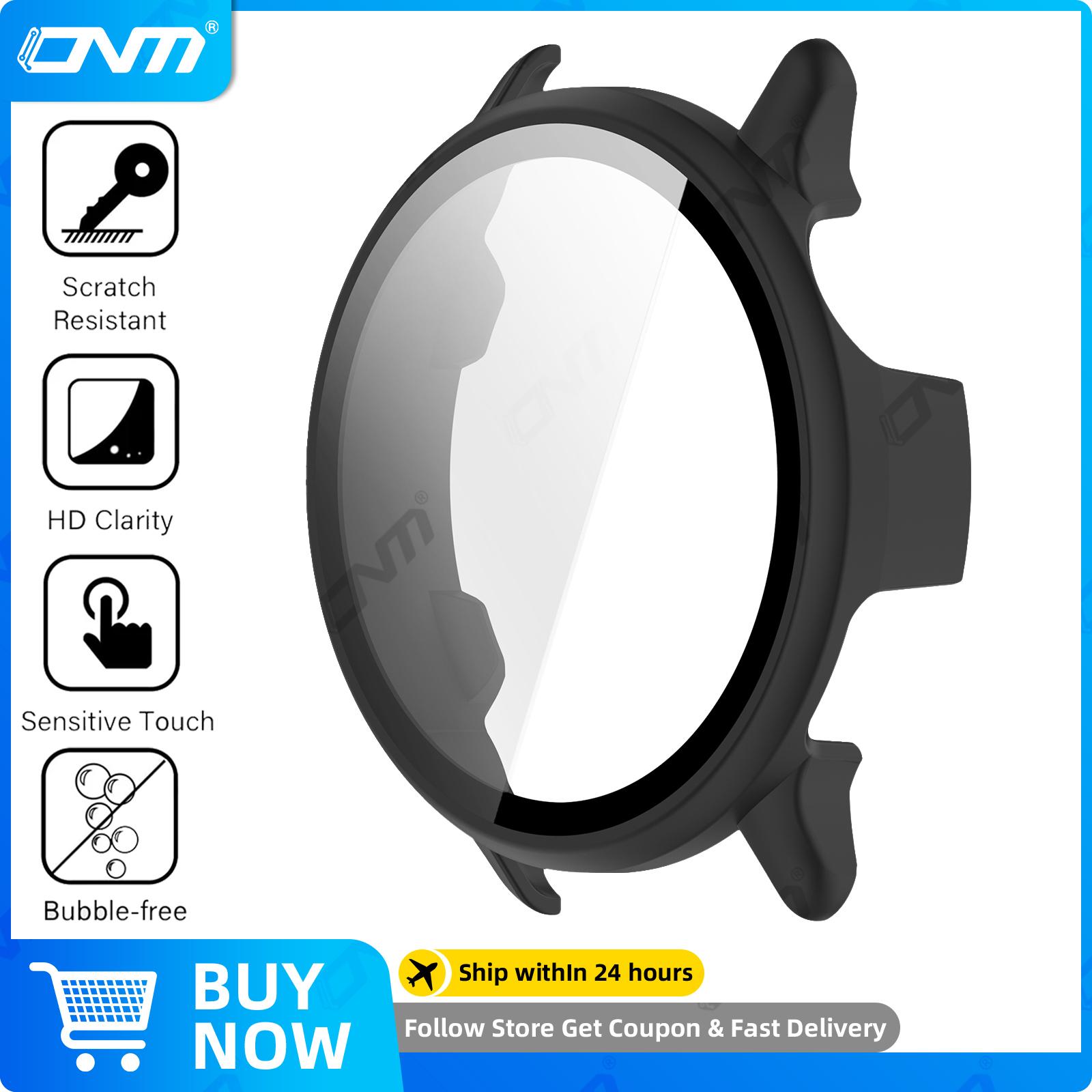 

Стекло+Чехол для Garmin VivoActive 6 Защитное стекло для экрана и Жесткий ПК Защитный бампер для Аксессуаров Vivo Active 6 for VivoActive 6