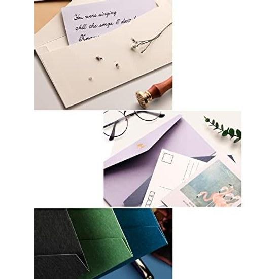 Letter Set Envelopes 10 Colors Paper Craft Antique Style Simple Stylish Foil Stamping Invitations Wedding Congratulatory Letters Greeting Cards Sheets