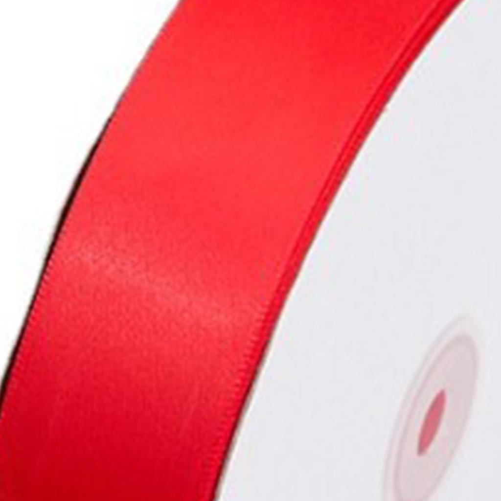 Gift Wrap Ribbon 91m Length Red Polyester Ribbon Roll for Household Cake Shops Gift Shops