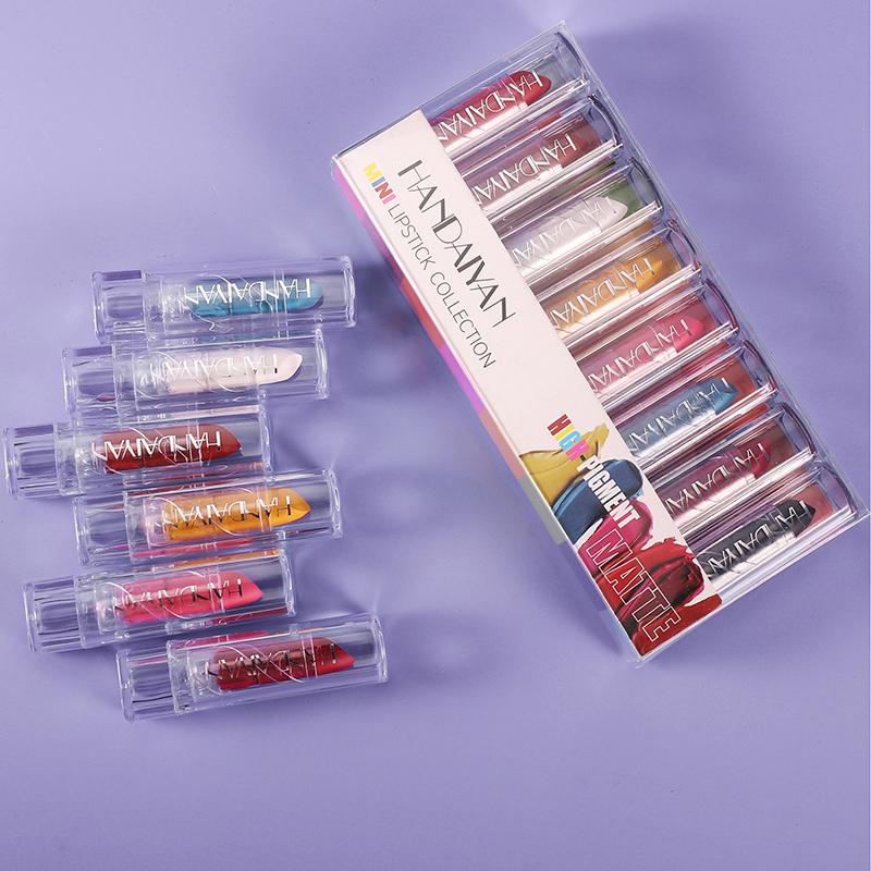 8 Pieces Halloween Series Lipstick DIY Makeup Matte Lasting Sexy Candy Color Waterproof Not Easy To Stick Cup Color Horror Makeup