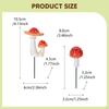 2 Decorative Mushroom-Shaped Garden Stakes for Flower Pots, Small Sculptures, Miniature Figures