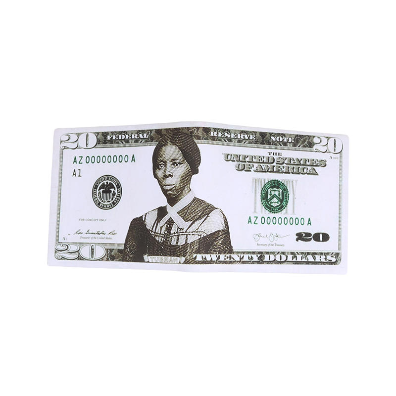 Men'S Personalized Us Dollar Bill Pattern Double Fold Retro Wallet With Creative Style Multiple Card Slots Double Fold Classic Short Wallet