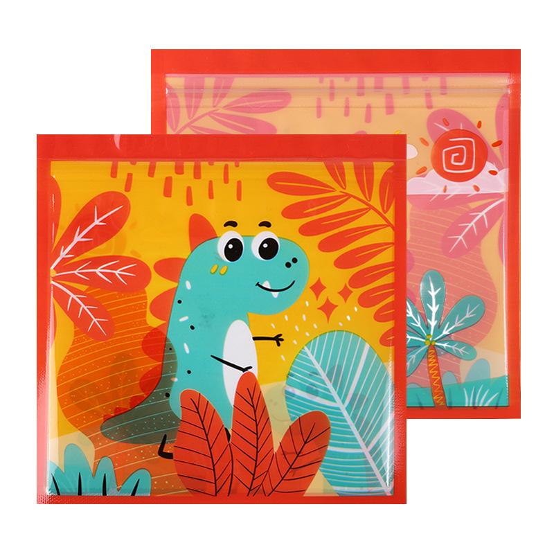 TETP 50Pcs Ziplock Bag With Claer Window Handmade Candy Lollipop Chocolate Macarons Packaging Favors DIY Headdress Bracelet Pack