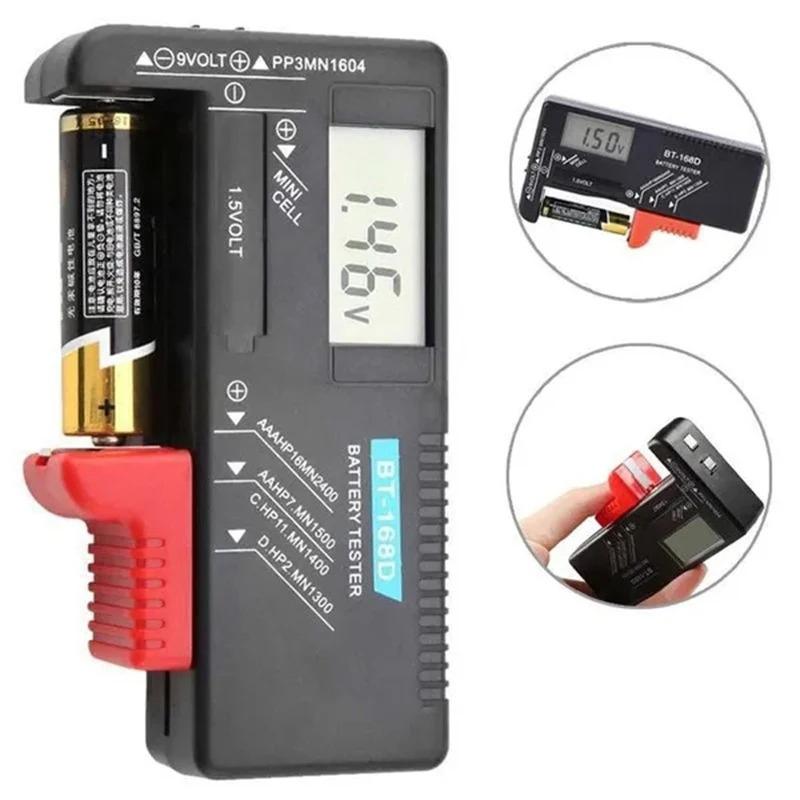 Battery Tester for Household Batteries, Universal Battery Checker Small Battery Tester for AAA AA C D 9V 1.5V Button Cell