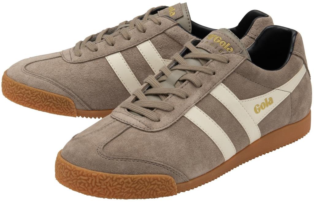 Gola Harrier Suede Sneakers (CMA192) Brown Rhinoceros/white/maroon/yellow/navy Blue