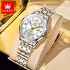 OLEVS 6727 Ladies Watch Automatic Mechanical Watch Stainless Steel Waterproof Calendar Week Watches For Women Luxury Elegant New