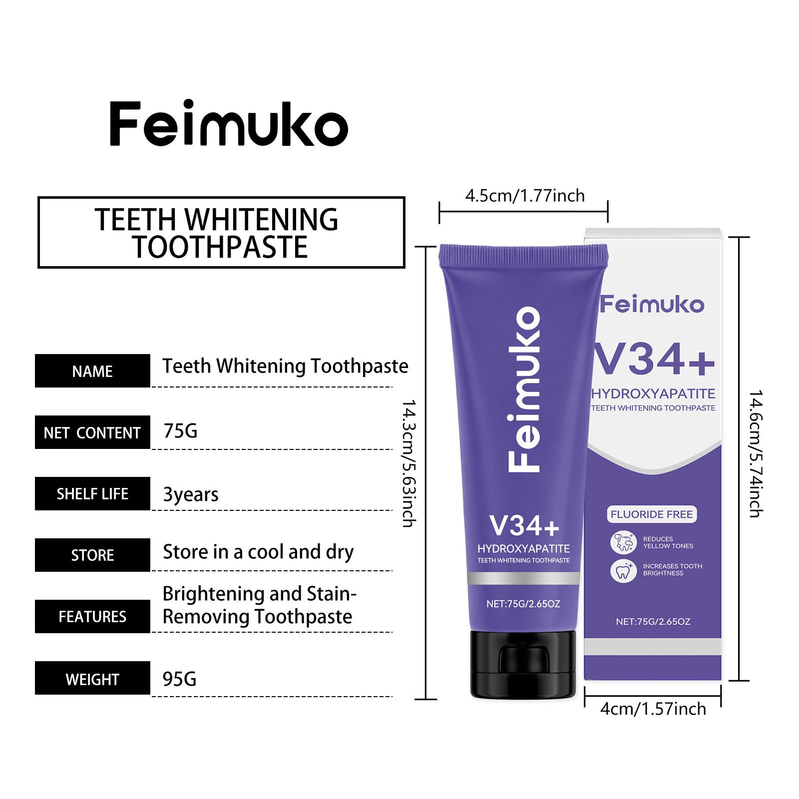 

Mild Formula Toothpaste, Refreshing Oral Cleanser for Daily Dental Care & Fresh Breath 75g