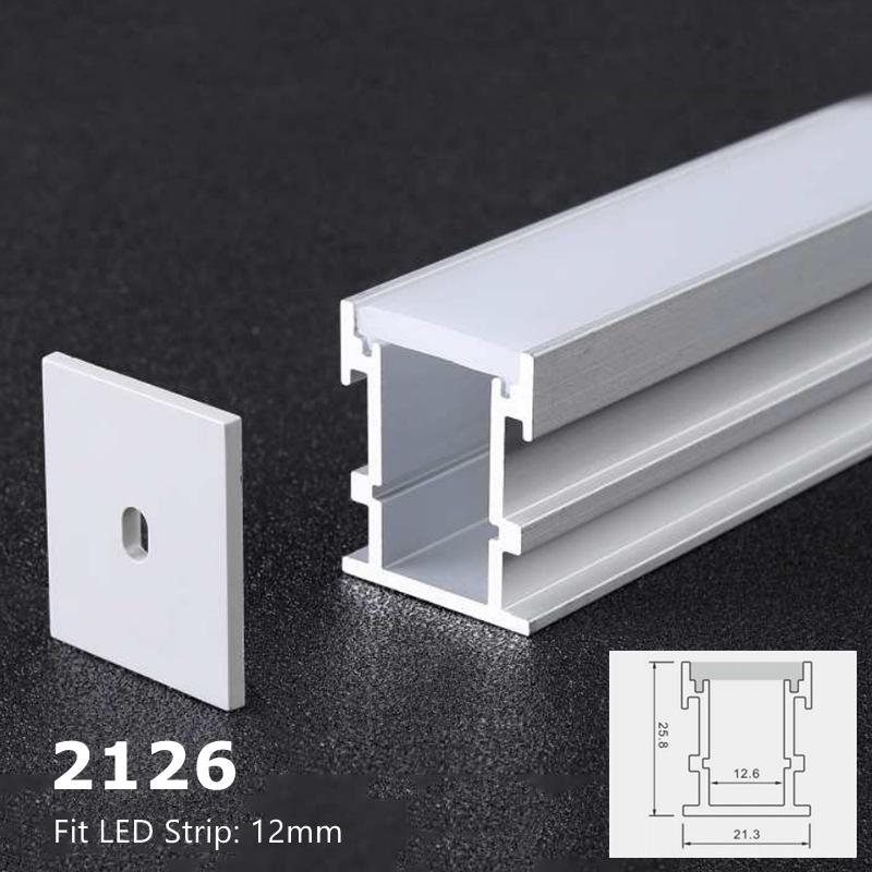 0.5/1m Profil LED Aluminiu de Podea Grosime Puternică Canal Lumină cu Bandă Încastrată în Sol Acoperire PC Iluminat Liniar Casnic Comercial