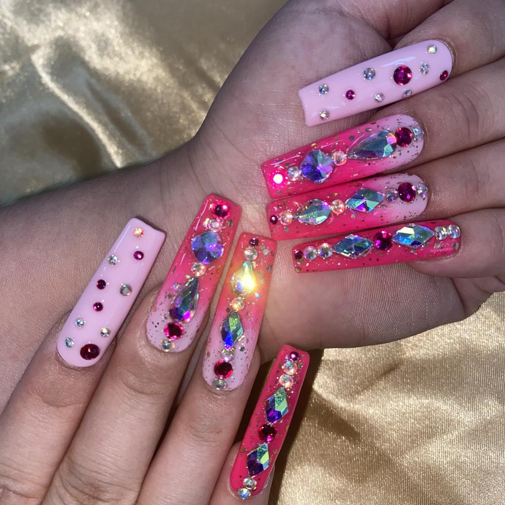 Thick and Hard Artificial Fingernails Square and Long Manicure False Nails with Glue Stickers Press on Nails