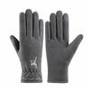 Thickened Warm Touch Screen Gloves Windproof Cold Proof Flip Finger Gloves  Autumn Winter
