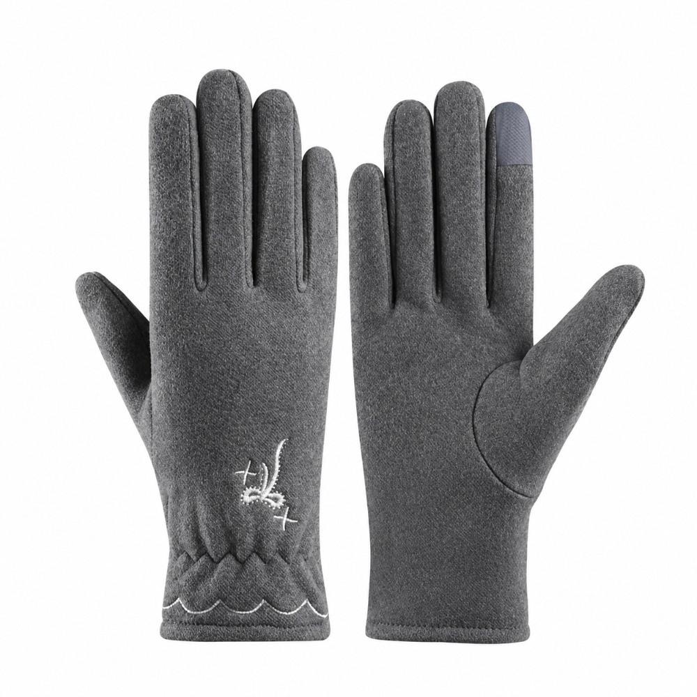 Thickened Warm Touch Screen Gloves Windproof Cold Proof Flip Finger Gloves  Autumn Winter