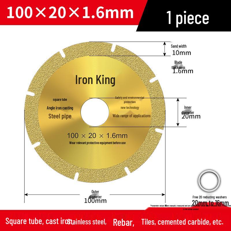 Angle Grinder Cutting Disc - Iron Cutter King for Stainless Steel & Metal | Diamond Grinding Wheel