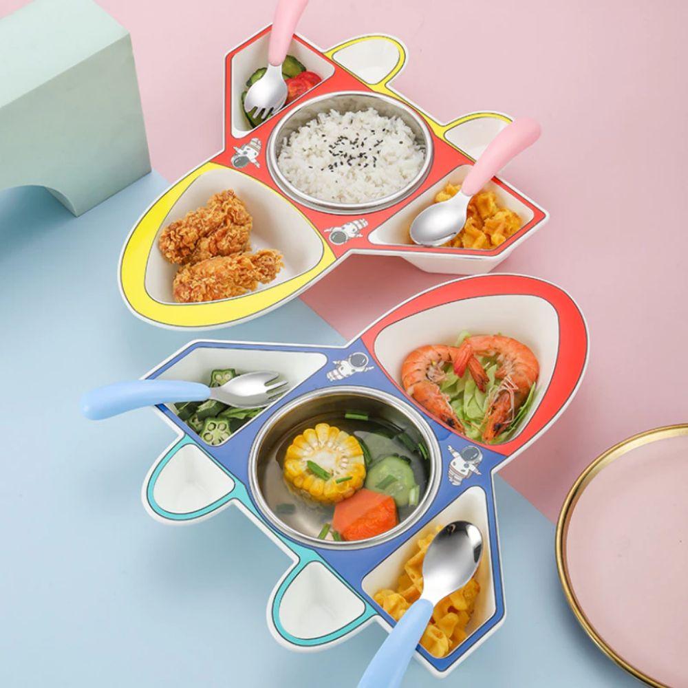 Airplane Car Shaped Dinner Plate Creative Kid's Lunch Plate Practical Feeding Food Tray  Household
