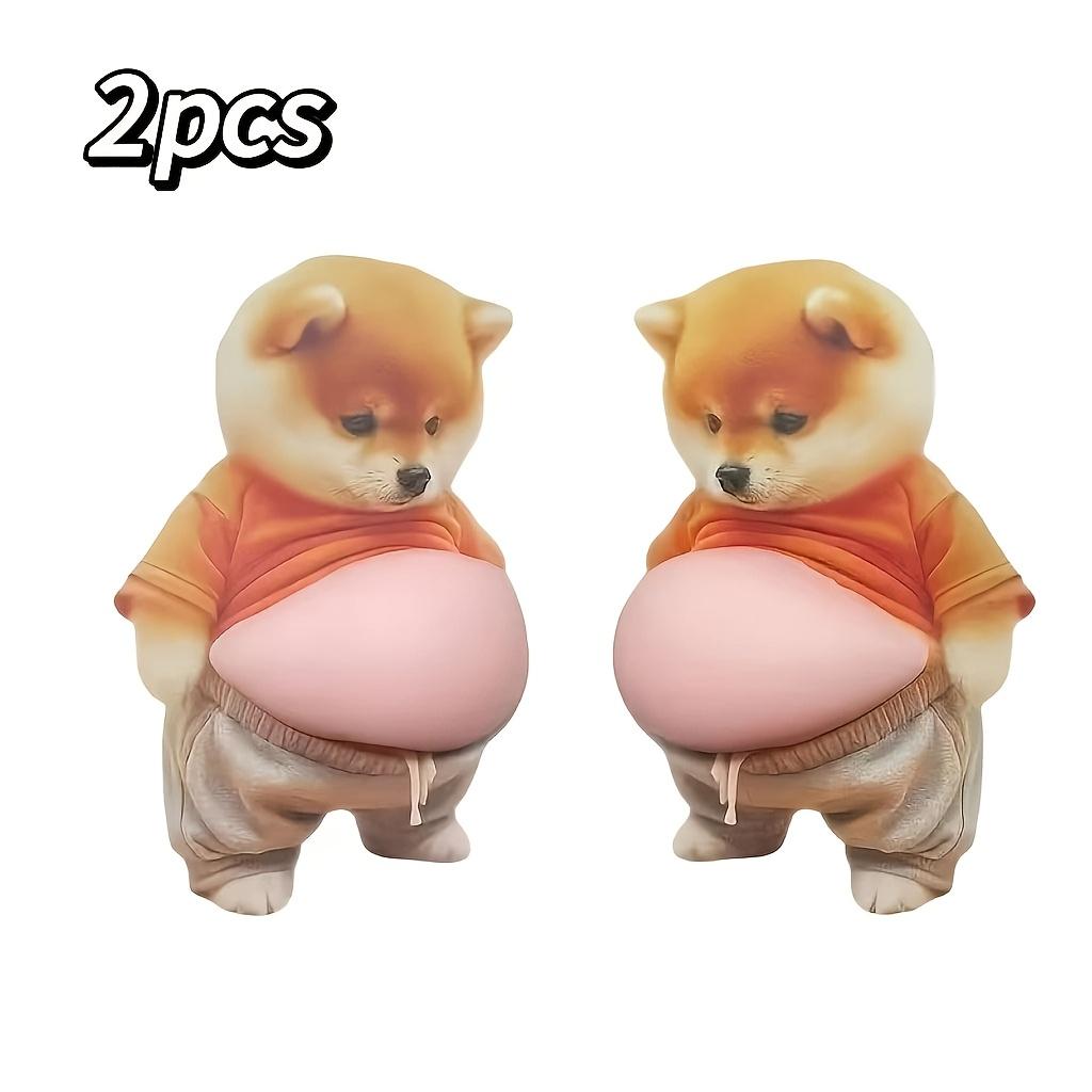 2pcs 3D Sticker, Adorable Puppy Cartoon Stickers, High Quality, Wear-Resistant, Scratch-Resistant, and Impact-Resistant Design