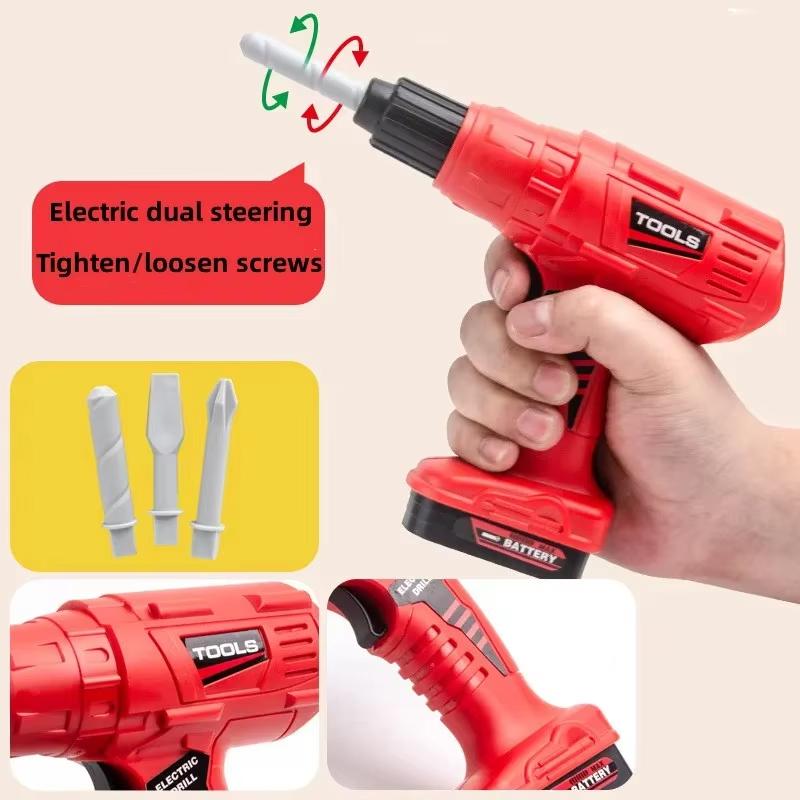Bestseller Kinderen Reparatie Gereedschapskist Speelgoed Set, Simulatie Bouwgereedschap met Boor, Educatief Doe-alsof Speelgoed Cadeaus voor Jongens