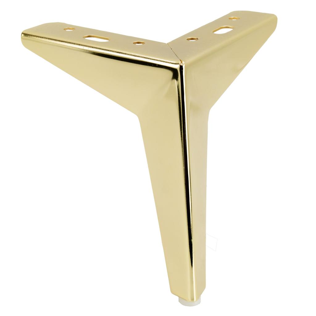 Star furniture leg, gold chrome, height 15 cm