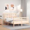 VidaXL Bed Frame with Headboard 120x200 Cm Solid Wood 3194826