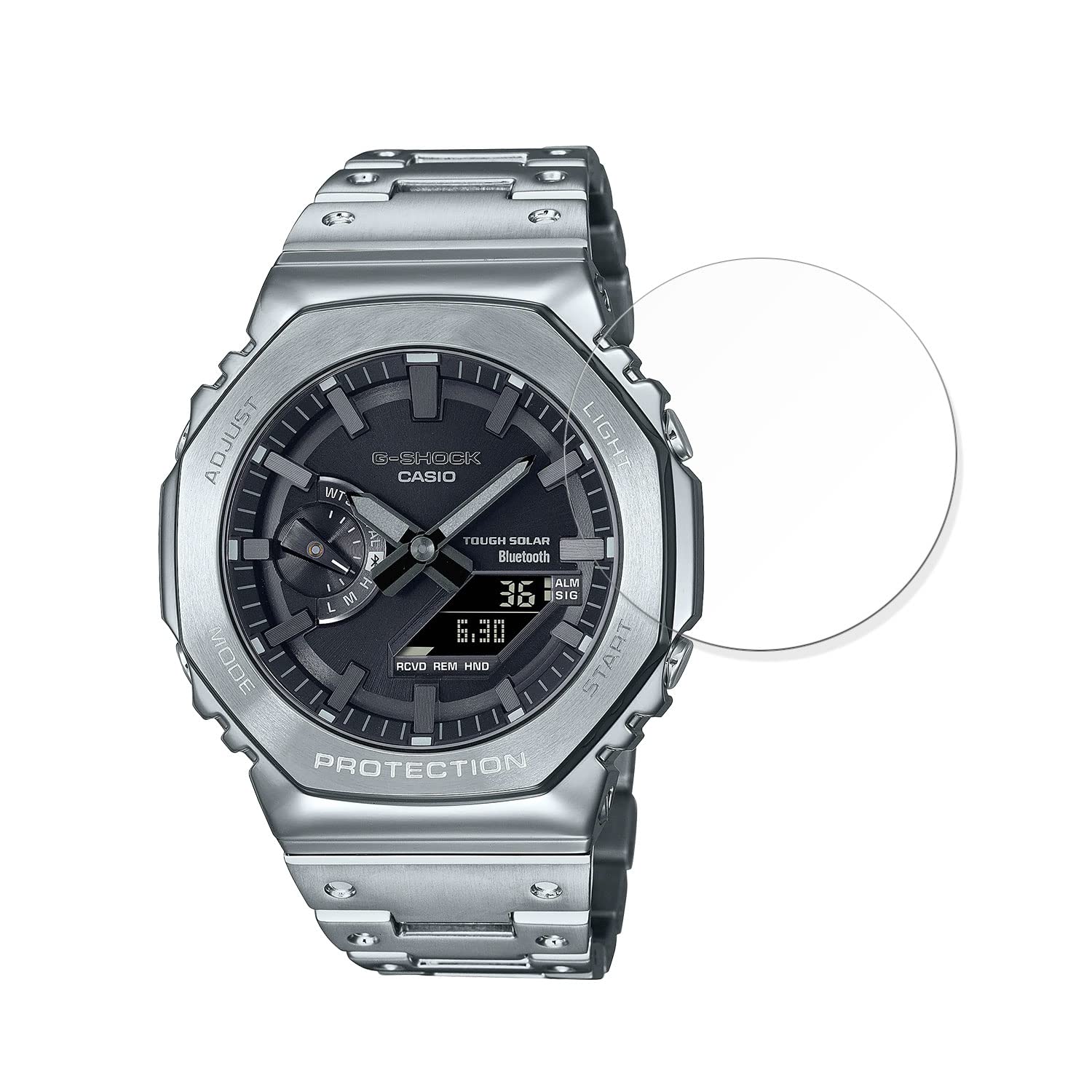 

Защитная пленка MotoMoto для серии CASIO G-SHOCK GA-2100, Сделано в Японии, Защита от синего света, Ультрапрозрачная