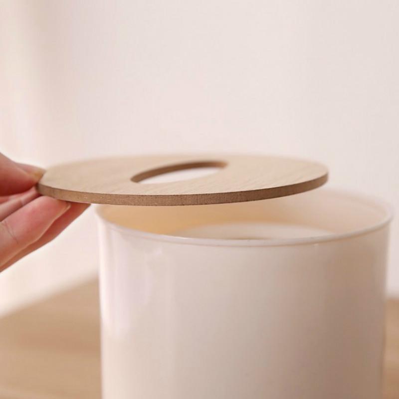 Modern Wooden Cover Paper Dispenser Fashion Tissue Holder Case