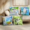 Frutiger Aero Art Cushion Cover Soft Short Plush Pillow Cover Smooth Cozy Texture Aesthetic Cushion Case Home Decor